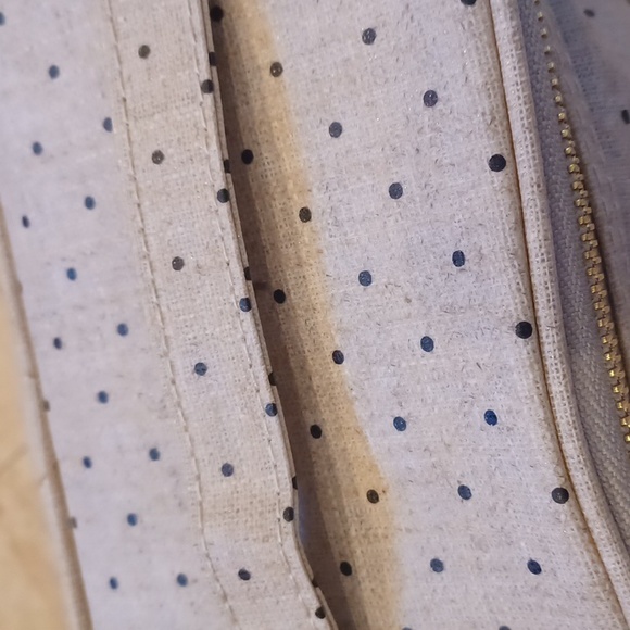 Kate Spade "Out to Lunch" Insulated Lunch Polka Dot Tote Bag/Cosmetic Bag - Picture 6 of 7